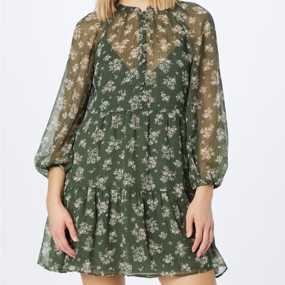 Abercrombie & Fitch Dark Green Floral Dress
